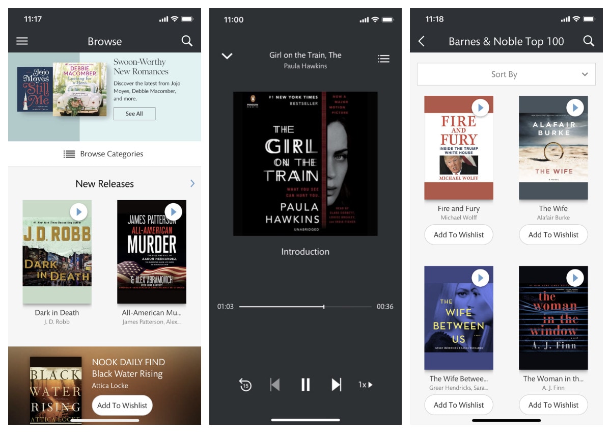 Nook Audiobooks app for iOS
