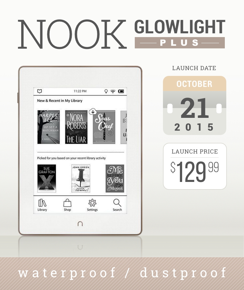 Nook GlowLight Plus – tech specs, comparisons, pics, launch details