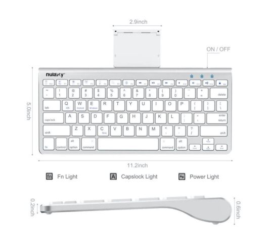 Nulaxy Bluetooth keyboard with sliding stand - iPad for writing ideas