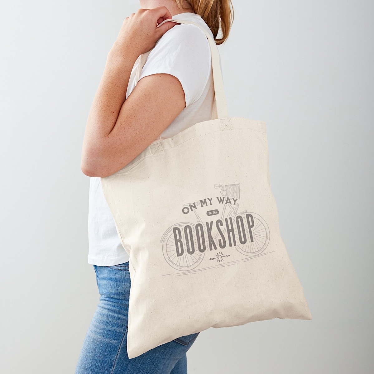 On my way to the bookshop tote bag - bookish fashion