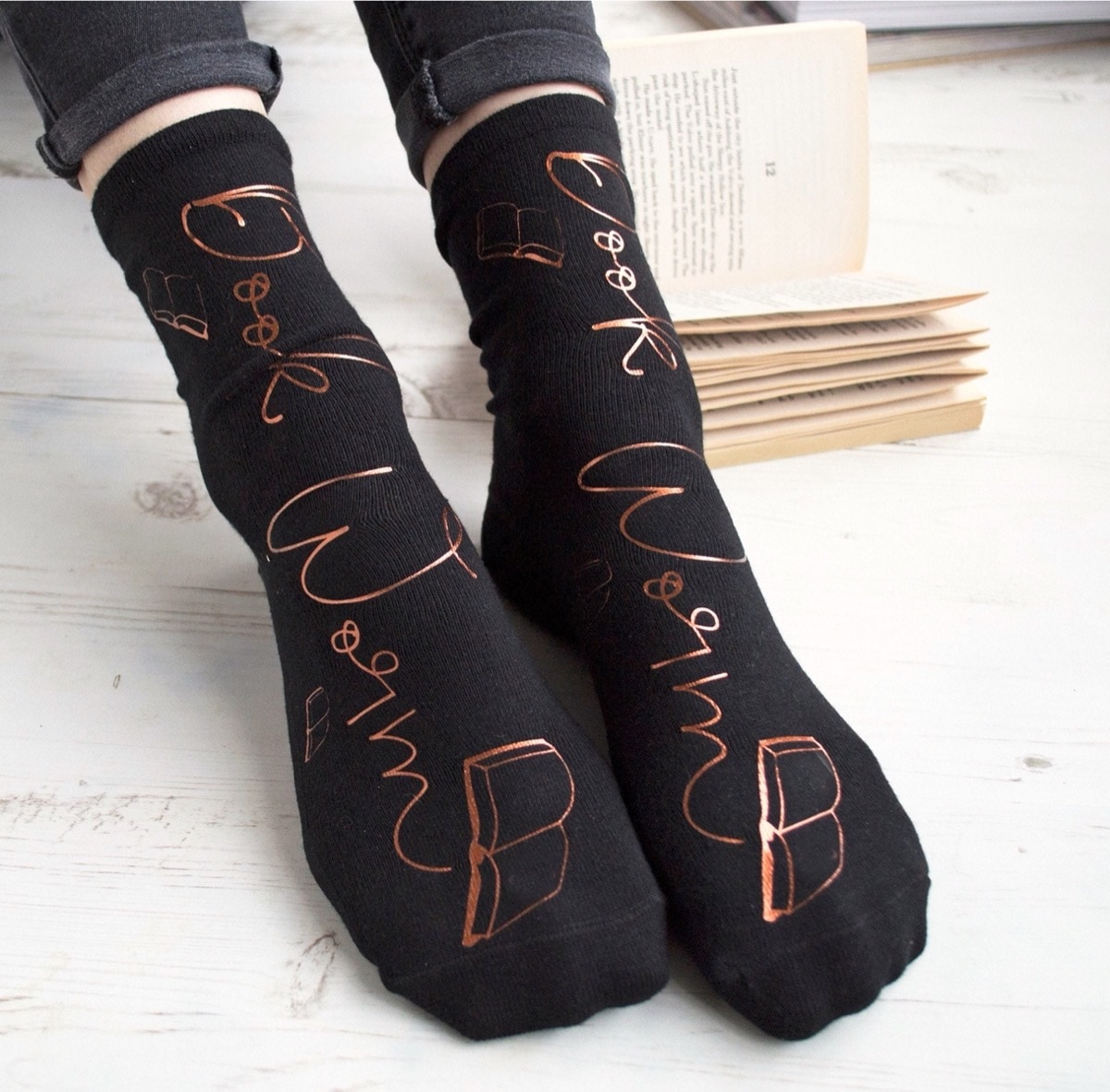 Personalized bookworm socks - best literary fashion