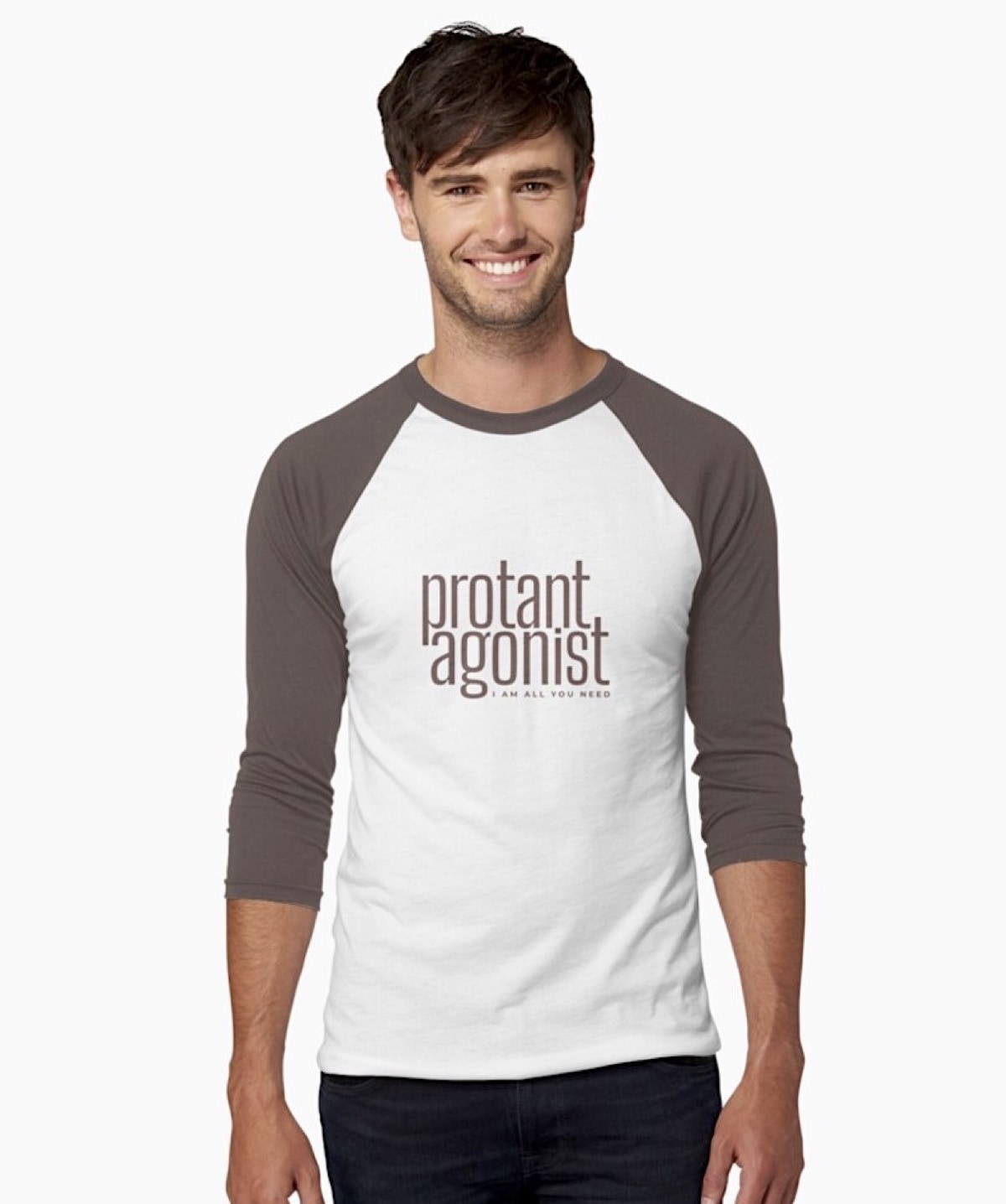Protantagonist - protagonist and antagonist in one baseball t-shirt - best bookish clothes