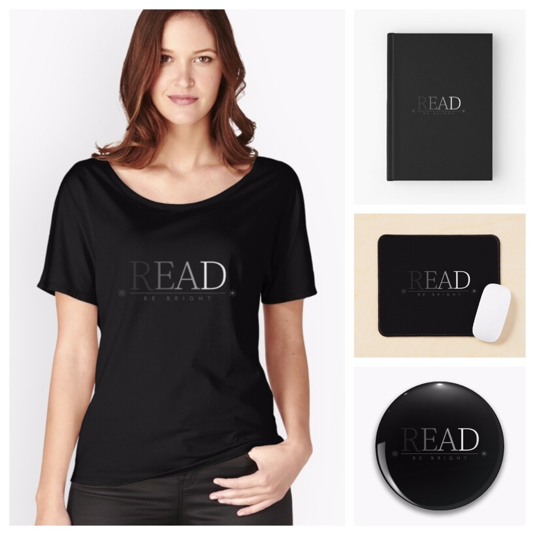 Read and be bright tshirt mouse pad notebook
