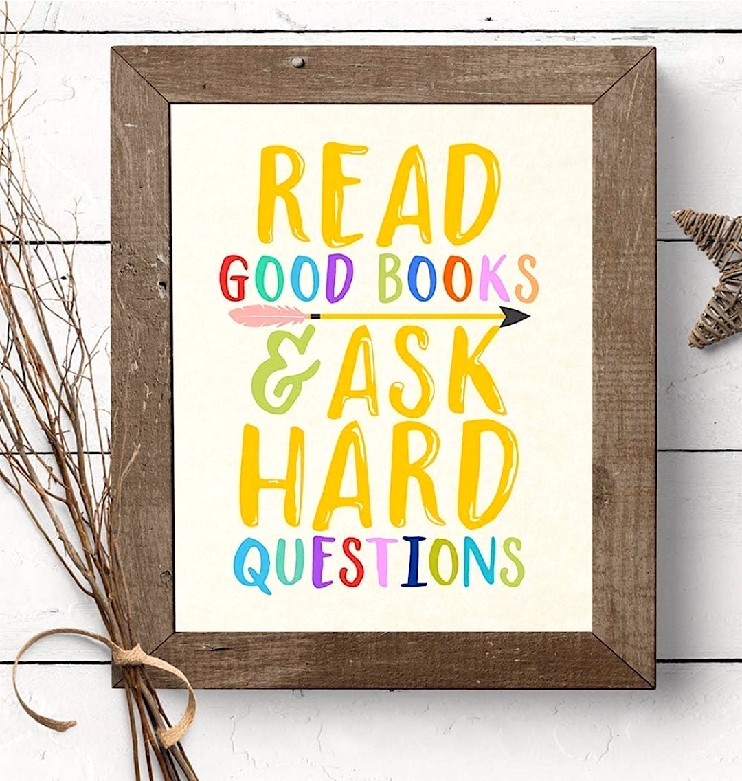 Read good books and ask hard questions - best read posters