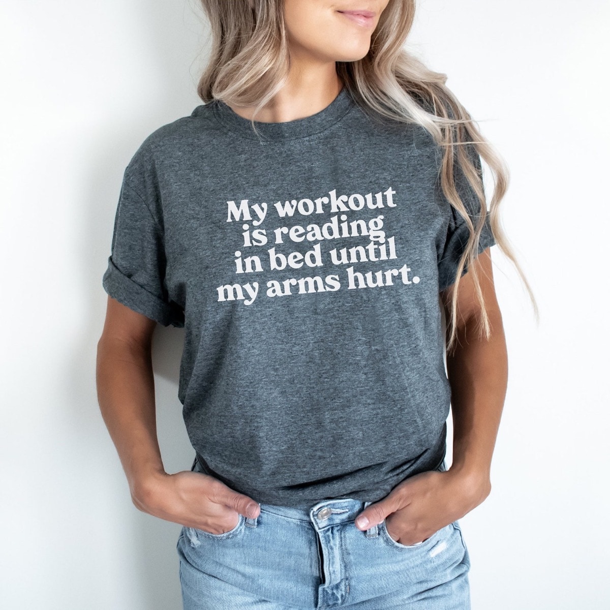Reading workout regular fit t-shirt - bookish apparel