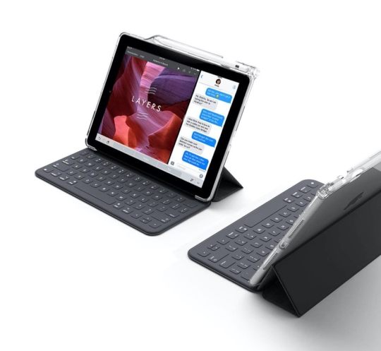 Slim iPad case works with Apple Smart keyboard - best for writing