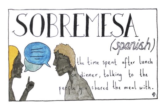 Spanish Sobremesa - words untranslatable to English