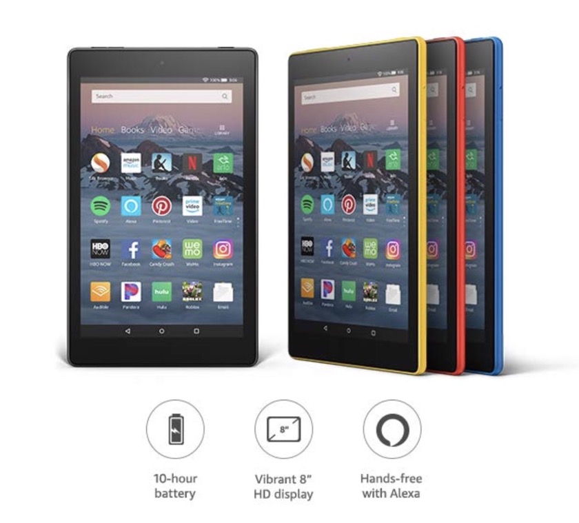 The biggest improvement in the Fire HD 8 tablet released in 2018 is the support for hands-free Alexa