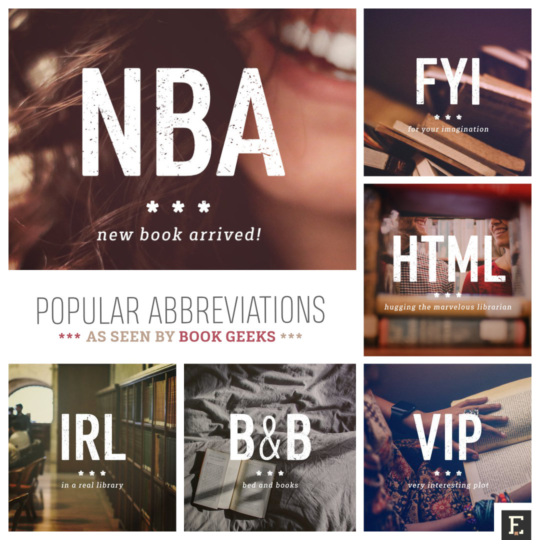 Popular abbreviations as seen by book lovers
