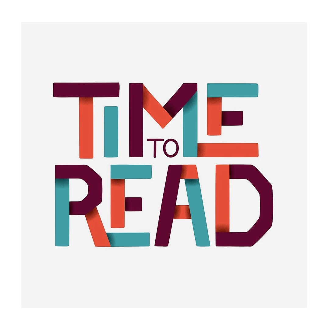 Time to read lettering poster - best read posters