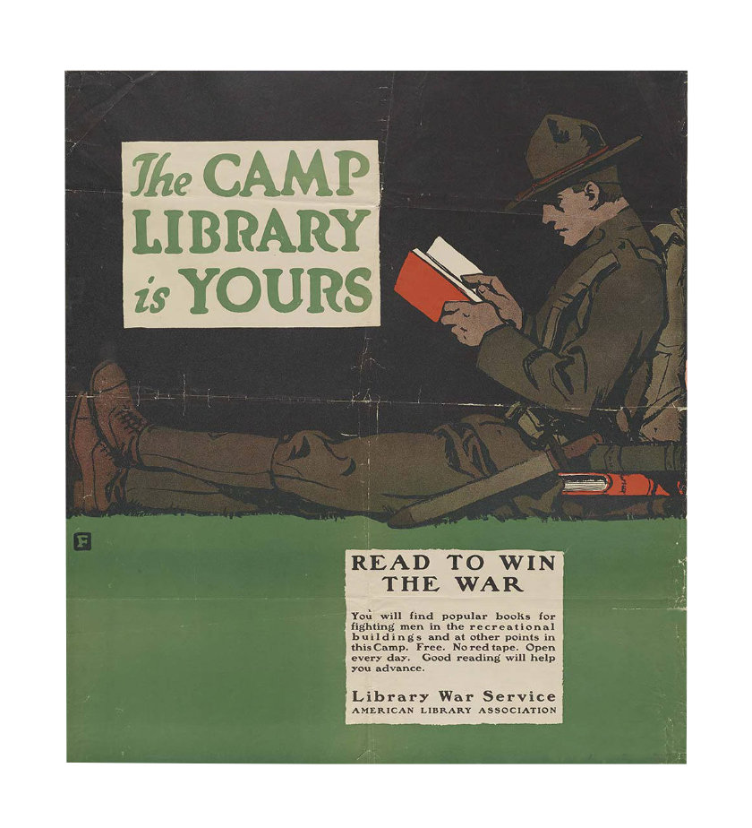 Vintage library posters - The camp library is yours