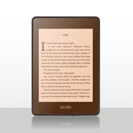 Visualization - Kindle Paperwhite with warm-light screen protector - orange