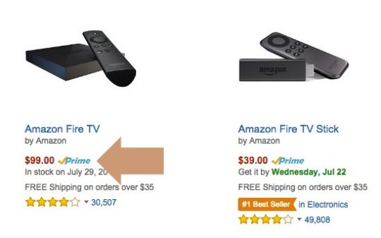 You can find Prime items in several categories